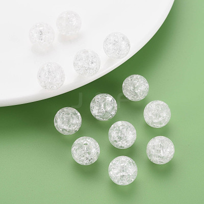 Transparent Crackle Acrylic Beads MACR-S373-66B-N12-1