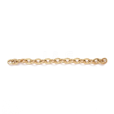 Ion Plating(IP) 304 Stainless Steel Cable Chains CHS-WH0007-01A-G-1