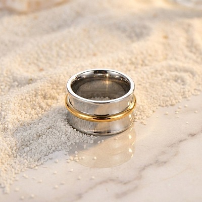 304 Stainless Steel Wide Band Finger Rings WG759FC-01-1