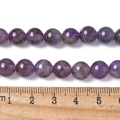 Natural Amethyst Beads Strands X-G-M445-8MM-01B-1