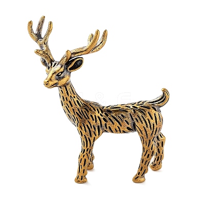 Brass Deer Figurines DJEW-C017-02AB-1