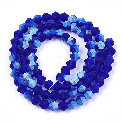 Imitate Austrian Crystal Bicone Frosted Glass Beads Strands EGLA-A039-T2mm-MB06-1