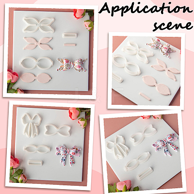 6 Sets 6 Styles Plastic Clay Pressed Molds AJEW-SC0004-09A-1