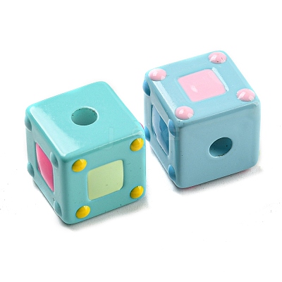 Opaque Acrylic European Beads OACR-E026-03-1