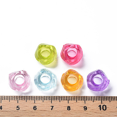 Transparent Acrylic European Beads X-MACR-S373-56B-1