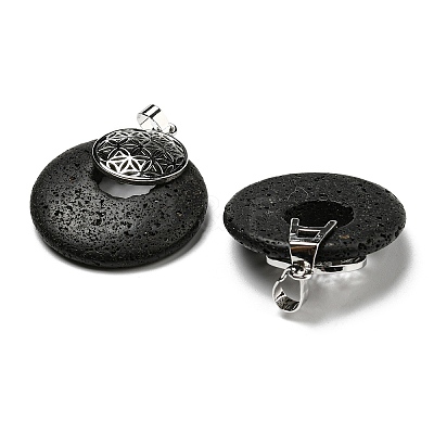 Natural Lava Rock Pendants KK-F751-M-A11-1