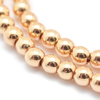 Electroplate Non-magnetic Synthetic Hematite Beads Strands G-L485-01F-LG-1