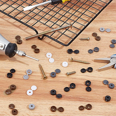 200Pcs 5 Colors Plastic Furniture Fence Screw Hole Plug FIND-GF0004-65-1