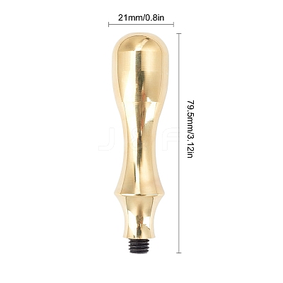 Brass Wax Seal Stamp Handle AJEW-K027-02G-1