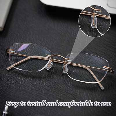 50 Pairs Silicone Eyeglass Nose Pad AJEW-DC0003-44-1