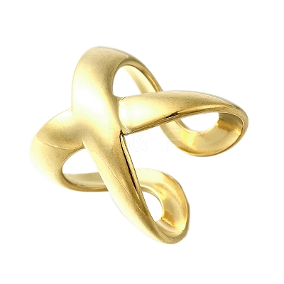 304 Stainless Steel Adjustable Cuff Rings for Women LS-RJEW-B123-01G-02-1