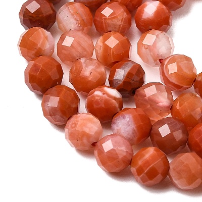Natural Red Agate Beads Strands G-G343-B02-4mm-1