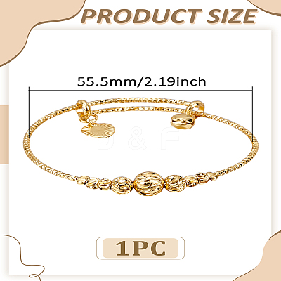 1Pc Brass Adjustable Bangle for Women BJEW-LP0003-40-1
