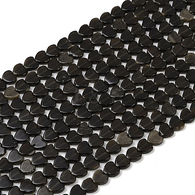 Natural Obsidian Beads Strands G-M403-A41-02-1