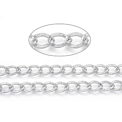 Aluminium Textured Curb Chains CHA-T001-45S-1