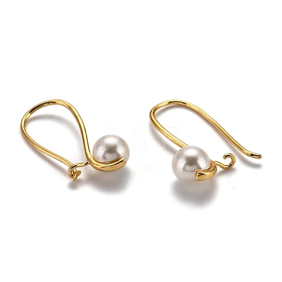 Brass Hoop Earrings EJEW-B005-01G-1