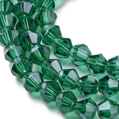 Transparent Electroplate Glass Beads Strands EGLA-A039-T3mm-A10-1