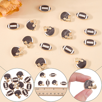 20Pcs 2 Styles Alloy Enamel Beads ENAM-SC0008-24A-1