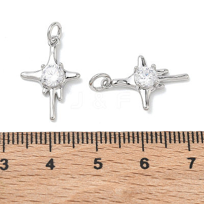 SHEGRACE Brass Clear Cubic Zirconia Pendants XGRQ3K956-566P-1