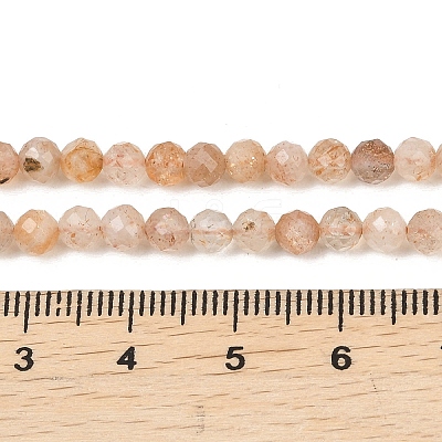 Natural Gold Sunstone Beads Strands G-B175-D11-4mm-1