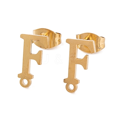 Ion Plating(IP) 304 Stainless Steel Stud Earrings FIND-Q103-01F-G-1