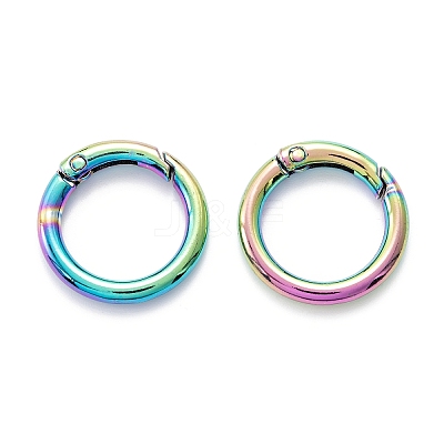Zinc Alloy Ring Spring Gate Rings PALLOY-M194-01B-MC-1