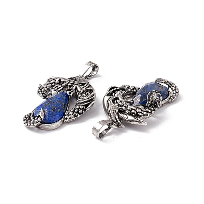 Natural Lapis Lazuli Pendants G-H281-06G-1