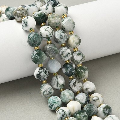 Natural Tree Agate Beads Strands G-U023-A15-01-1