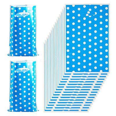 Polka Dot PET Plastic Packing Bags with Die Cut Hole Handle ABAG-TADJ0002-001H-1