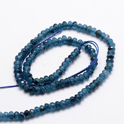 Dyed Natural Malaysia Jade Rondelle Beads Strands X-G-E316-2x4mm-19-1