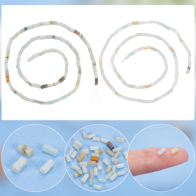 2 Strands 2 Styles Natural Flower Amazonite Beads Strands G-PH0002-33-1