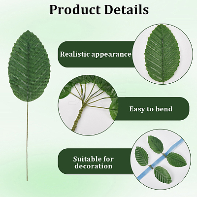 200Pcs Silk Cloth Artificial Leafs AJEW-CN0004-07B-1