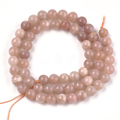 Natural Sunstone Beads Strands G-S333-6mm-019-1