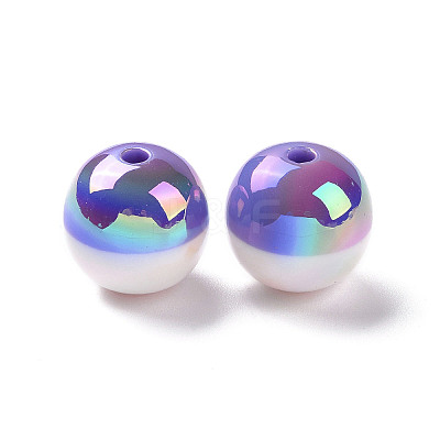 Two Tone Opaque Resin Beads RESI-A020-02A-1