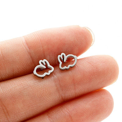 201 Stainless Steel Stud Earrings FS-WGB18B1-10-1