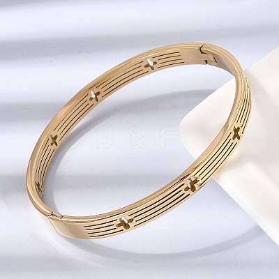 304 Stainless Steel Hinged Bangles BJEW-D408-27G-1