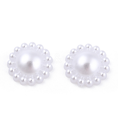 ABS Plastic Imitation Pearl Cabochons SACR-R861-12mm-Z9-1