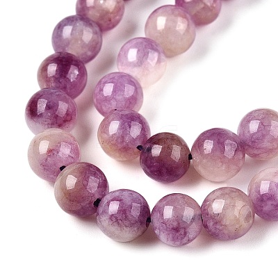 Dyed Natural White Jade Beads Strands G-T138-6mm-210-7-1