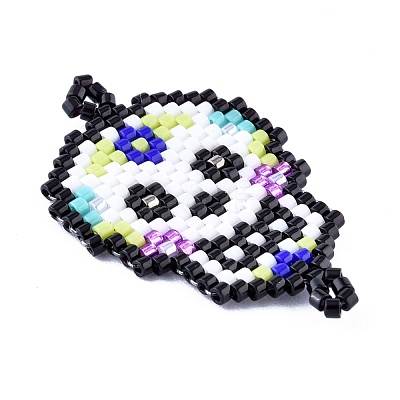 Handmade Seed Beads Links Connectors SEED-I012-48C-1