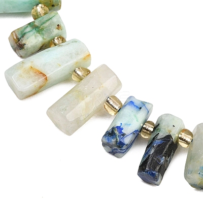 Natural Chrysocolla and Lapis Lazuli Beads Strands G-F829-A14-01-1