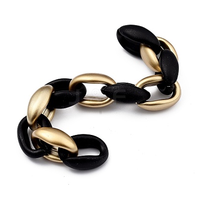 Handmade Spray Painted CCB Plastic Cable Chains AJEW-JB00739-1
