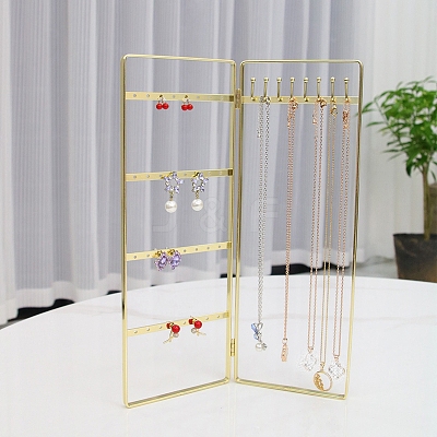 Foldable Iron Jewelry Display Rack PW-WG64179-01-1