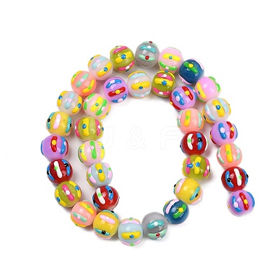 Baking Paint Glass Enamel Beads LAMP-R004-05A-1