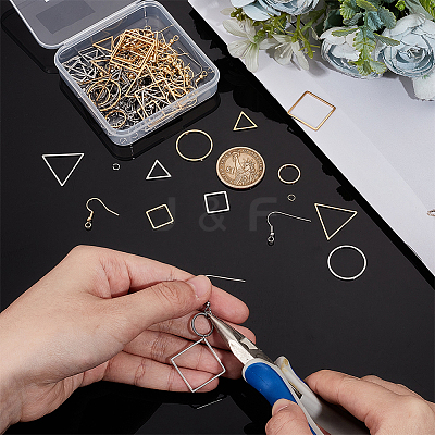 Geometric Charm Drop Earring DIY Making Kit DIY-UN0003-01-1