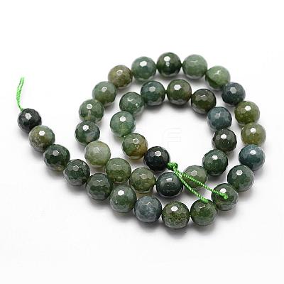 Natural Moss Agate Beads Strands G-D840-25-8mm-1