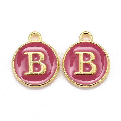 Golden Plated Alloy Enamel Charms ENAM-S118-08B-1