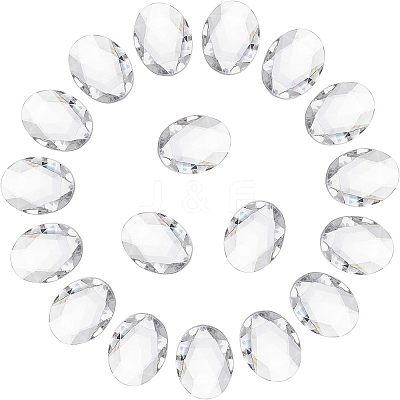 Acrylic Rhinestone Flat Back Cabochons GACR-FH0001-01-1