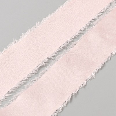5M Polyester Satin Frayed Ribbon OCOR-WH0078-220A-1