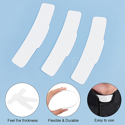 50Pcs Plastic Tab Collar for Clergy Shirt AJEW-BC0003-64B-1