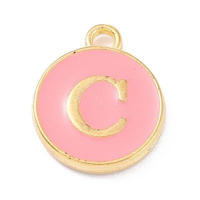 Golden Plated Alloy Enamel Charms X-ENAM-Q437-14C-1